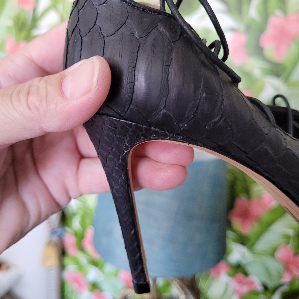 Alexandre Birman Lace Up Python Sandal - image 3